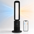 Bladloze Ventilator Zwart - Verwarmen en Verkoelen- Met Wifi