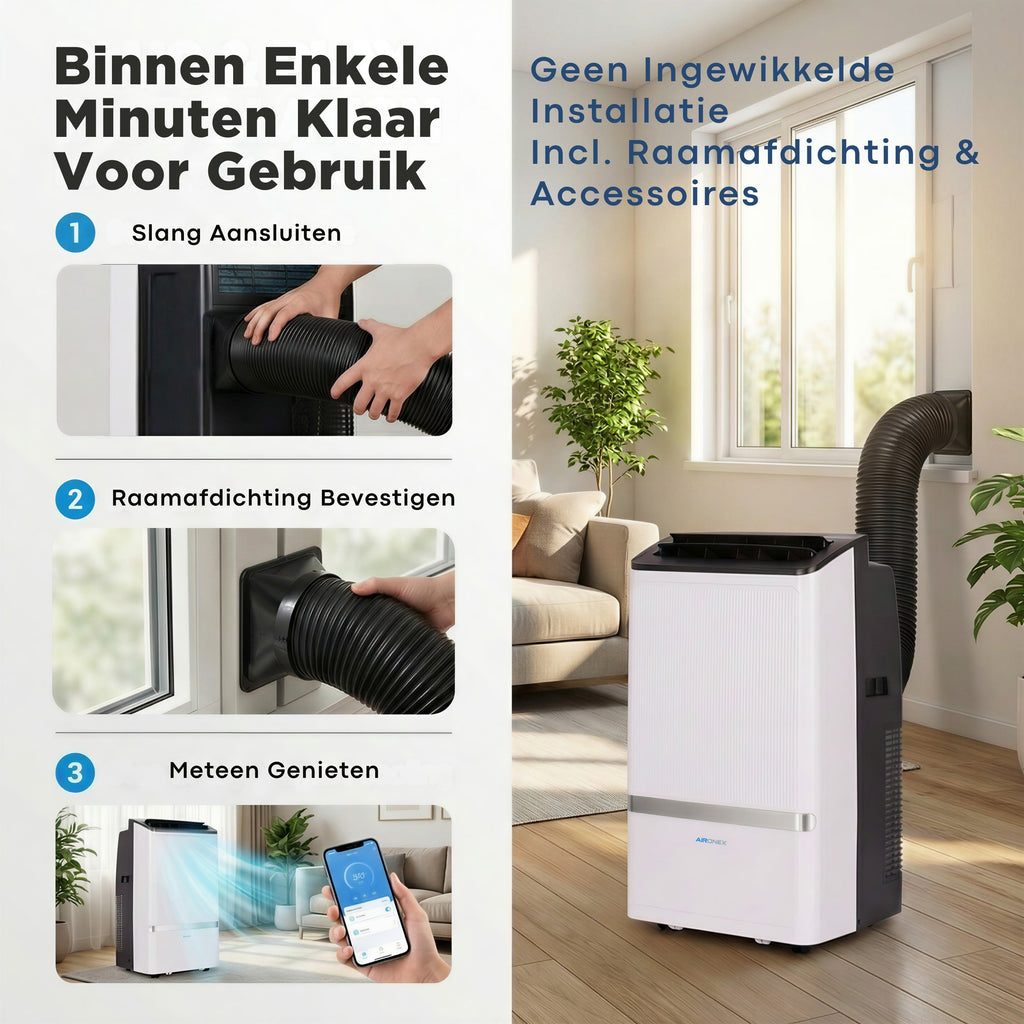 Mobiele Airco Aironex 12000 BTU -  Set van 2 (15% Bundelkorting)