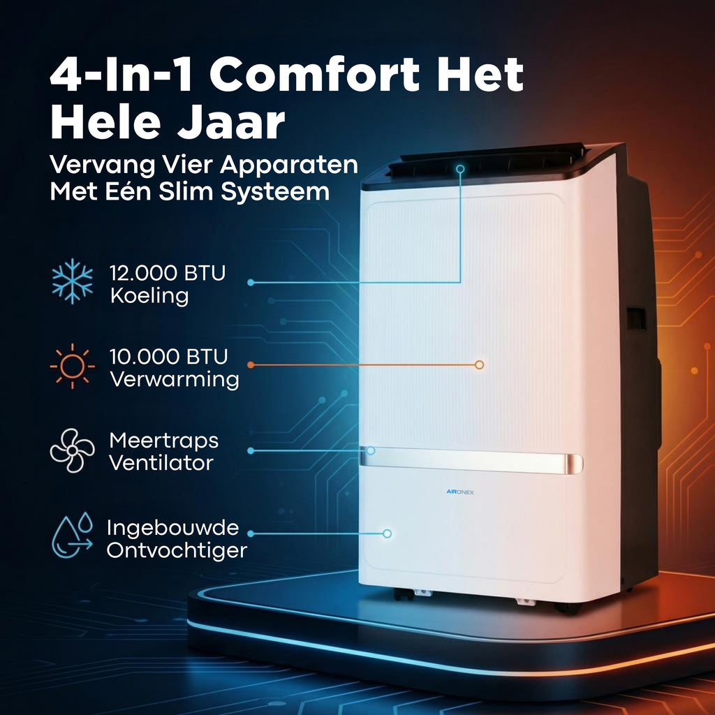Mobiele Airco Aironex 12000 BTU -  Set van 2 (15% Bundelkorting)