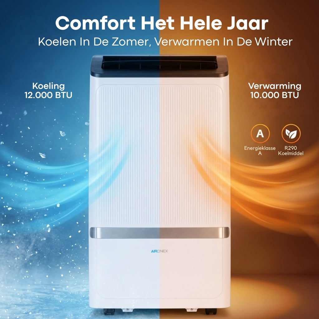 Mobiele Airco Aironex 12000 BTU -  Set van 2 (15% Bundelkorting)