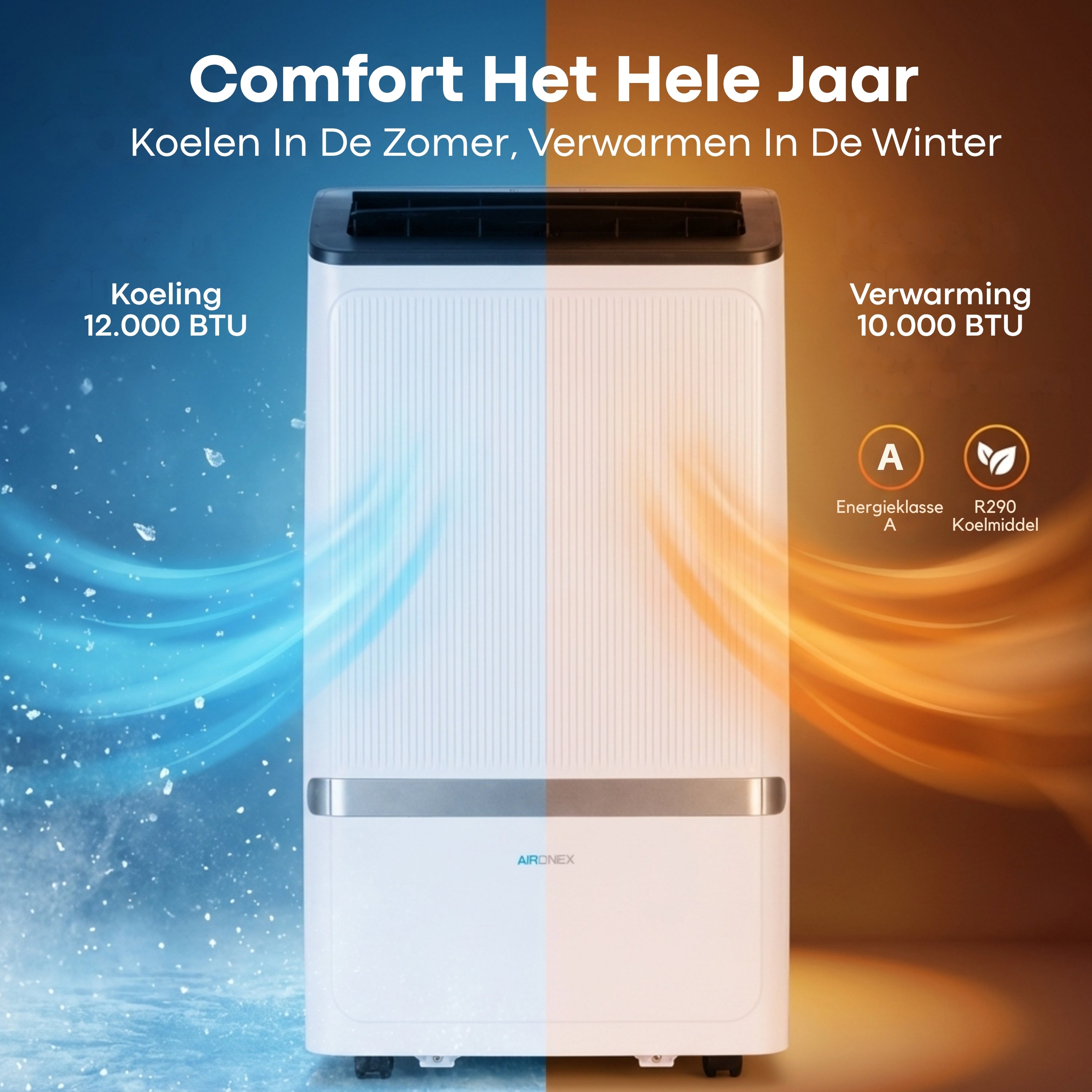 Mobiele Airco Aironex 12000 BTU -  Set van 2 (15% Bundelkorting)