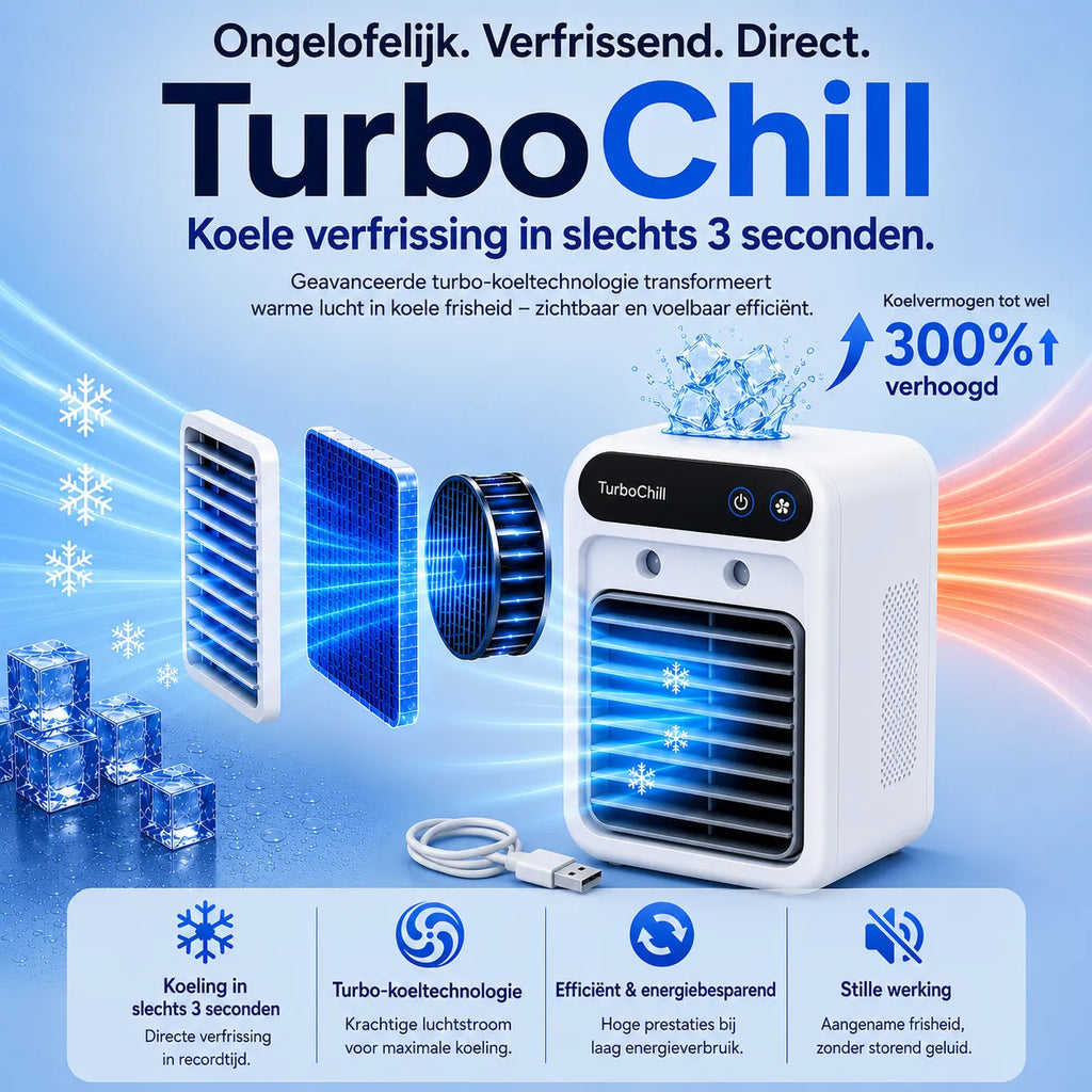 TurboChill - draagbare mini-airconditioner - het origineel