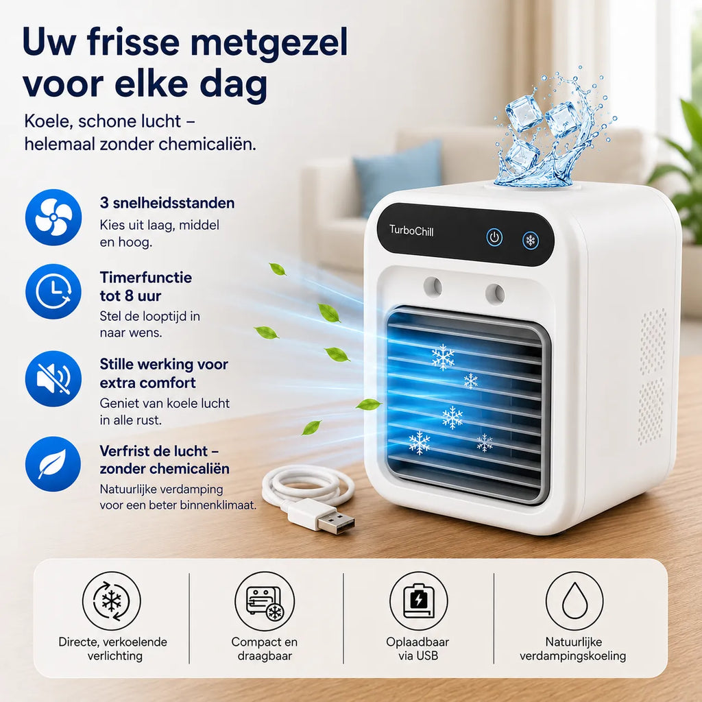 TurboChill - draagbare mini-airconditioner - het origineel